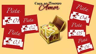Caça ao tesouro para namorado (a) + Material Gráfico