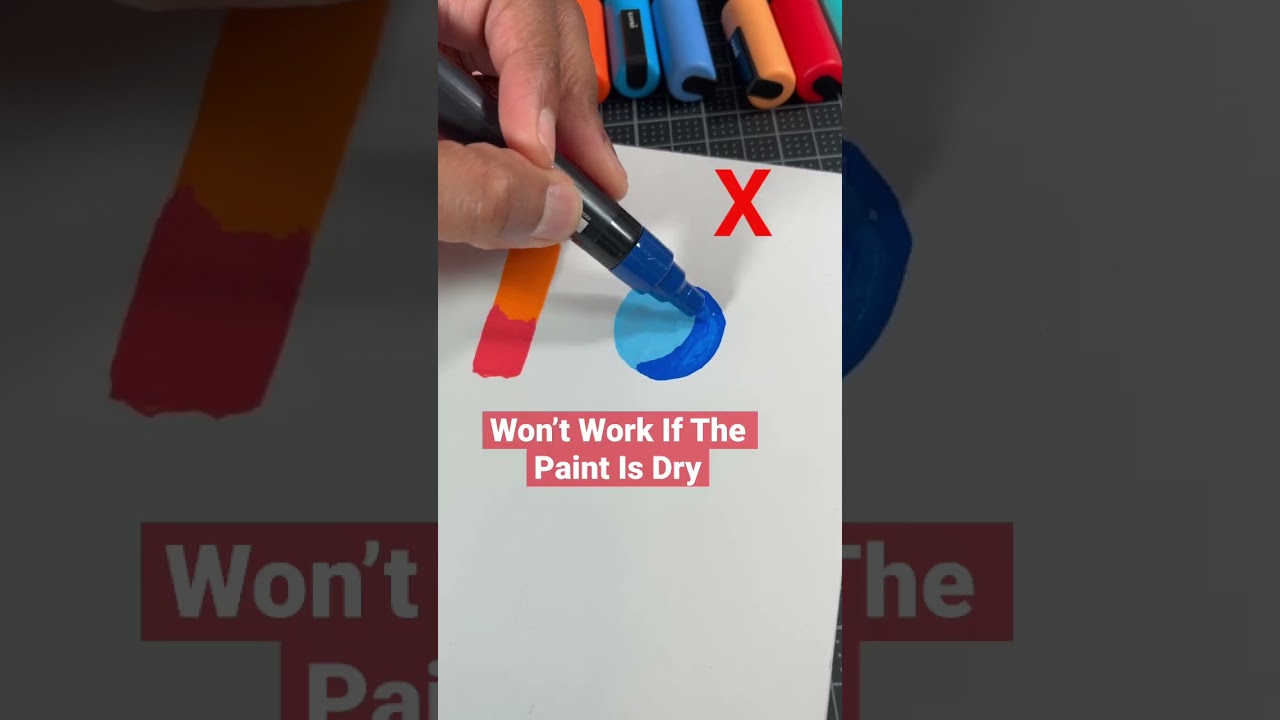 Do This To Blend Colors With Posca Pens! 😍 #posca  #shorts #shortsmaschallenge