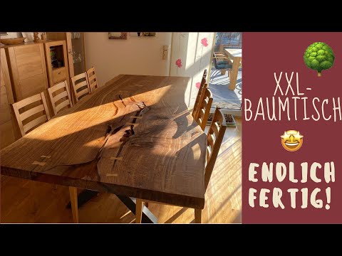 XXL Baumtisch aus einem Stück wird FERTIG!!! 😍🌳  Teil 3 | ROLERO