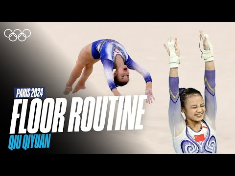 Qiyuan Qiu focuses on artistry 🔥 | Floor AA Finals routine - Paris 2024 | Music Monday