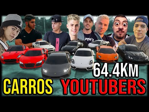 Forza Horizon 4 - CORRIDA de 64.4KM com CARROS de YOUTUBERS