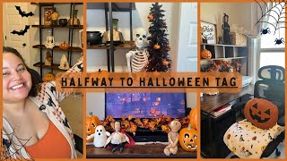 HALFWAY TO HALLOWEEN TAG 2025 | I DECORATED MY OFFICE SPACE 🎃