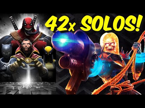 42x SOLOS! LABYRINTH BOSSES w/ R4 COSMIC GHOST RIDER - Marvel Contest of Champions