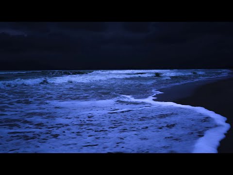 Fall Asleep On A Full Moon Night With Calming Wave Sounds - 12 Hours of Deep Sleeping on Beach