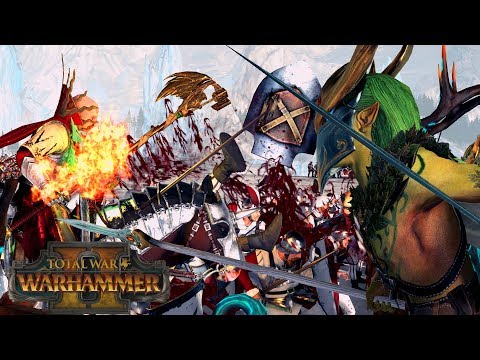 ULTIMATE WILD RUSH - Wood Elves vs Empire // Total War: Warhammer II Online Battle