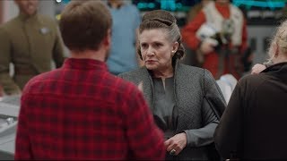 STAR WARS THE LAST JEDI Leia & Poe Behind The 