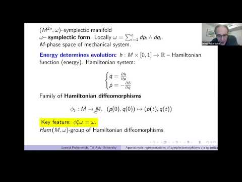 Approximate representations of symplectomorphisms via quantization - Leonid Polterovich