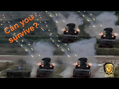 Insane 2K22M1 Tunguska M in Action massive Fire 30mm anti aircraft system 1,904 rounds carried