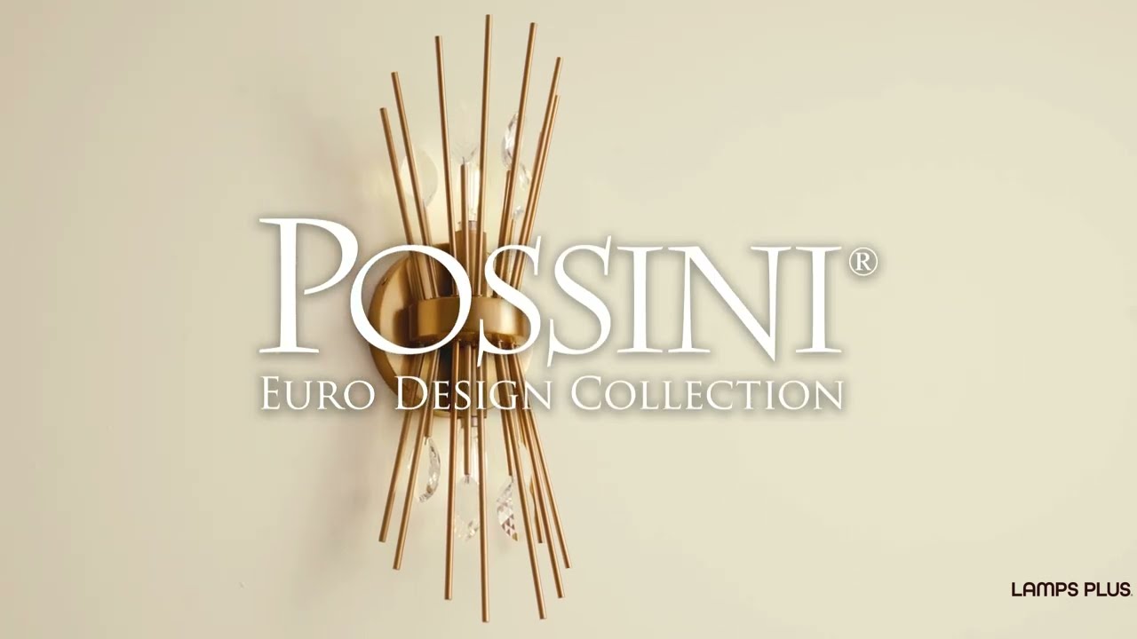 Video 1 Watch A Video About the Possini Euro Janae Warm Brass Starburst 2 Light Wall Sconce