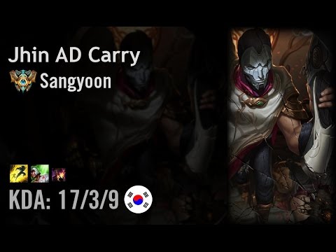 Jhin AD Carry vs Lucian - Sangyoon - KR Challenger Patch 6.10