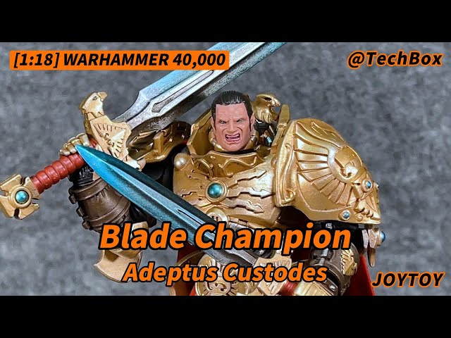 Vídeo relacionado con JOYTOY Warhammer 40K 1/18 Figuras de acción Adeptus Custodes Blade Champion Modelo coleccionable Figura de acción de 4.8 pulgadas con articulaciones articuladas
