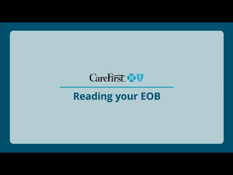 Reading Your Explanation of Benefits (EOB)