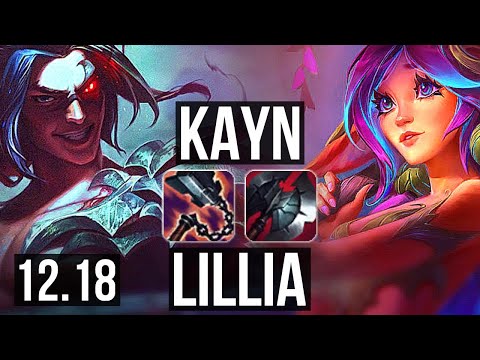 KAYN vs LILLIA (JNG) | 7/0/3, Godlike, 300+ games | EUW Master | 12.18