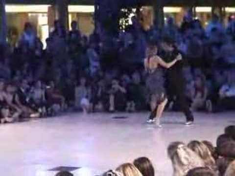  Sebastian Arce  and  Mariana Montes  are  dancing  to  the  tango  "  "Paris, Texas"  "