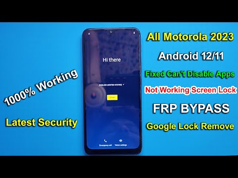 All Motorola 2023 [Android 11/12] FRP Lock Bypass -  App Disable Fixed , No Screen Lock | Full Guide