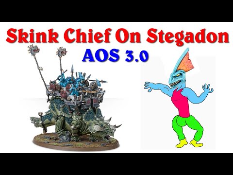 Skink CHAD on Stegadon ~ 40+ damage on Alpha Strike!