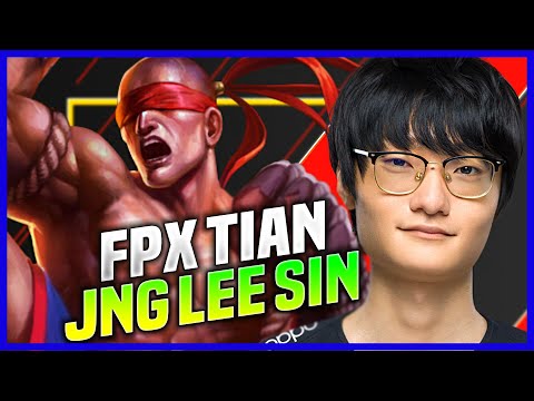 TIAN TRIES SOME LEE SIN! - FPX Tian Plays Lee Sin Jungle vs Ekko! | KR SoloQ Patch 10.21