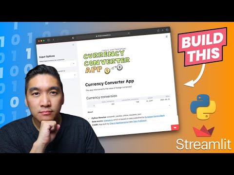 How to build a Currency Converter App | Streamlit #25 How to build a Currency Converter App | Streamlit #25