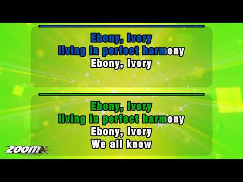 Paul McCartney And Stevie Wonder - Ebony And Ivory - Karaoke Version from Zoom Karaoke