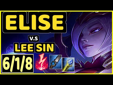 TYNX (ELISE) vs LEE SIN - 6/1/8 KDA JUNGLE GAMEPLAY - EUW Ranked GRANDMASTER