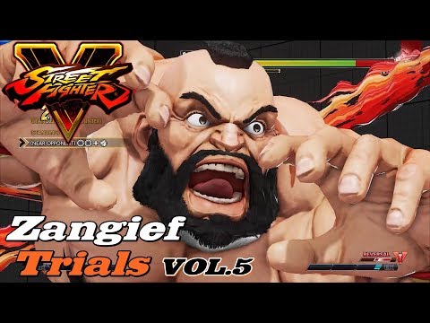 Street Fighter V ★ Zangief ★ VOL.5 Trials #01 - #02 [Challenge Mode]