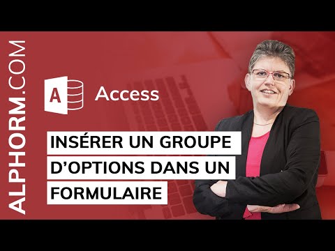 Formation Access 2016 Expert | Insérer un groupe d options dans un formulaire