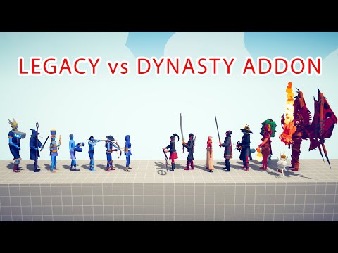 LEGACY Team vs DYNASTY ADDON Team - Totally Accurate Battle Simulator TABS