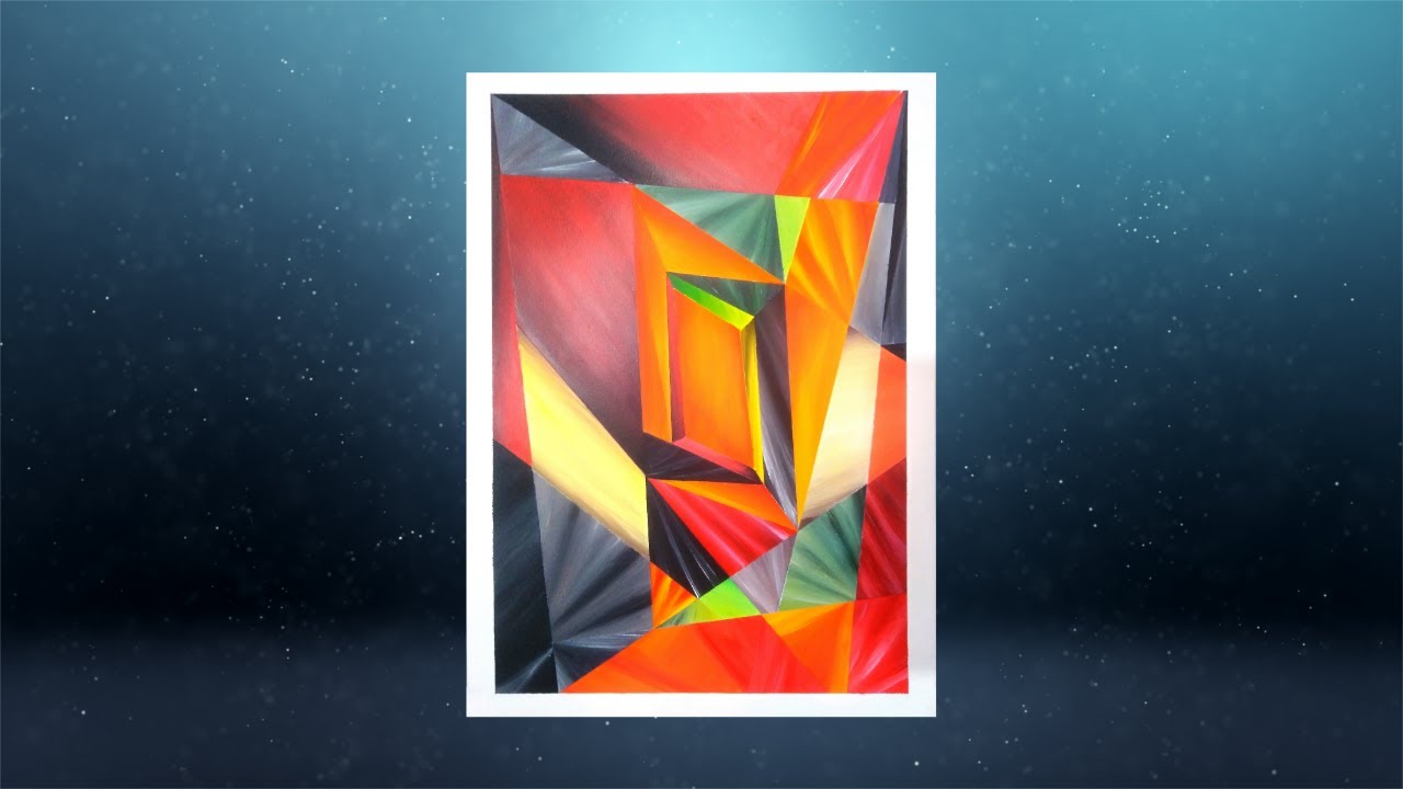 Pintura abstracta con acrílicos / Realización de Cuadro abstracto/ abstract paint acrilyc