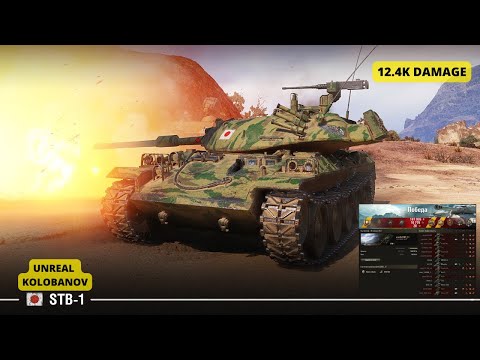 STB-1 Unreal Kolobanov  | Unstoppable Japanese  12.4K DAMAGE