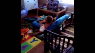 Emma singing "tomorrow" to her brother Aedan..