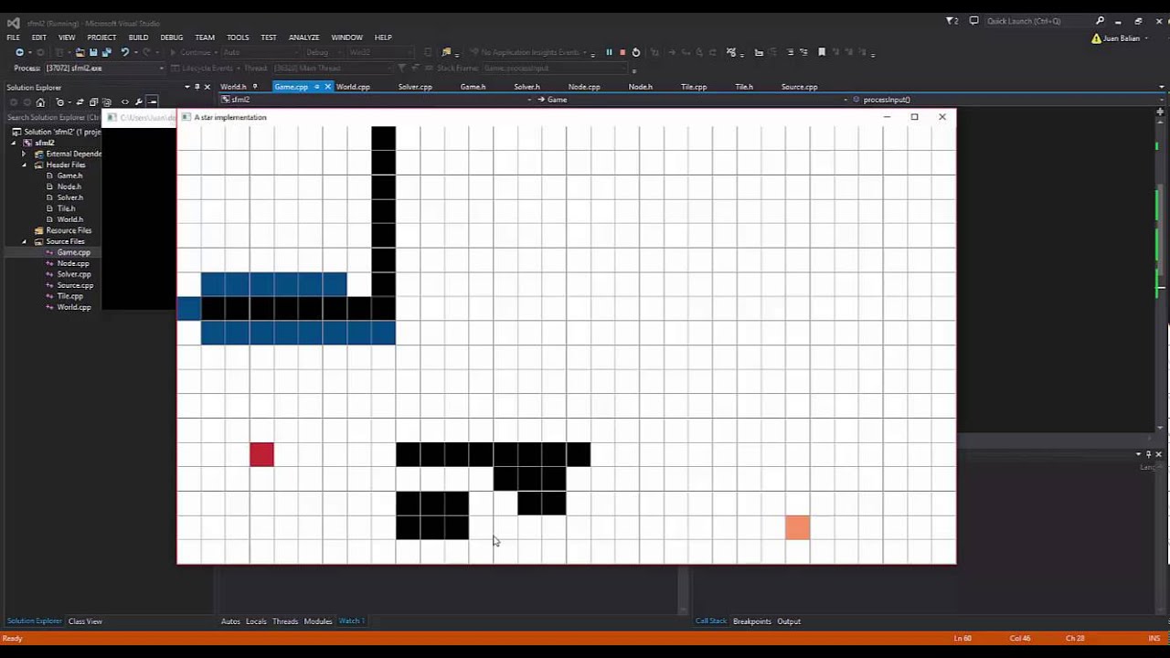 A star pathfinding sfml and c++