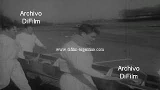 Team trains for the Royal Henley Rowing Regatta - England 1965