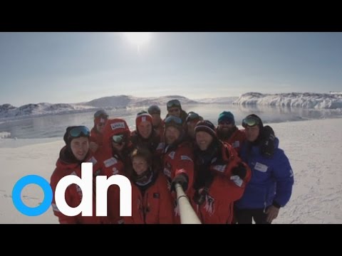 Team of North Pole trekkers arrive for rugby world record attempt