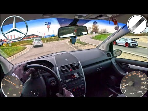 Mercedes W169 A 200 CDI Top Speed Drive On German Autobahn POV