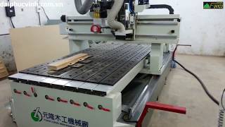 MÁY CNC PHAY ROUTER, KHOAN, CẮT YUANLUNG  YL 2242 R+B, THAY DAO TỰ ĐỘNG