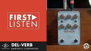 Video thumbnail for First Listen: Universal Audio Del-Verb Ambiance Companion Delay & Reverb Pedal by Vintage King