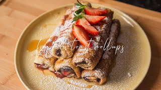 [ASMR] Relaxing breakfast at home - French Toast Roll-ups