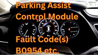 Parking Assist Control Module B0954 etc. (sub-codes 04, 18) 2017 Lacosse tips front Fascia removal