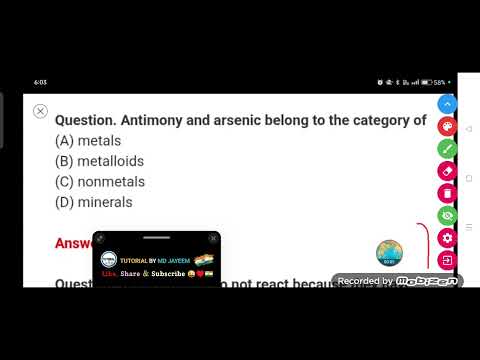 Antimony and arsenic belong to the category of :-