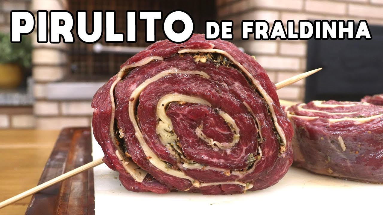 Pirulito de Fraldinha Recheado com Queijo - Tv Churrasco #churrasco