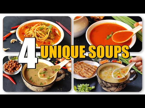 4 Unique Soup Recipes | Veg Thukpa Soup | Tomato Drumstick Soup | Weight-loss Soup | One Pot Meal