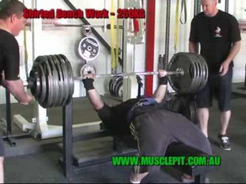 Muscle Pit-Exercise-Shirted Benchpress - 250KG