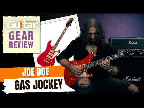 Vintage Electric Guitar JDV36 Joe Doe 'Gas Jockey' Sparkling Gold Sand + Case image 15