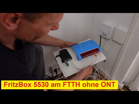 Connect and configure the FritzBox 5530 via fiber optic cable to the GF-TA without an ONT.