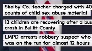 13 kids go to the hospital after bus crash plus a teacher is arrested for child sex abuse material