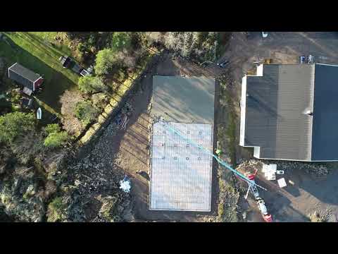 Gjutning av bottenplatta till Lysekils Padelcenter.