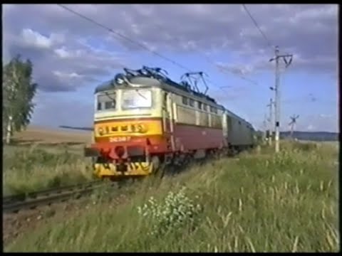 Provoz vlaků na trati č.225 v okolí Doňova v létě 1998