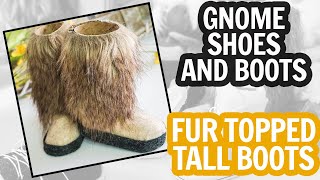 Gnome Boots Series: Fur Top Gnome Boots for Standing Gnomes