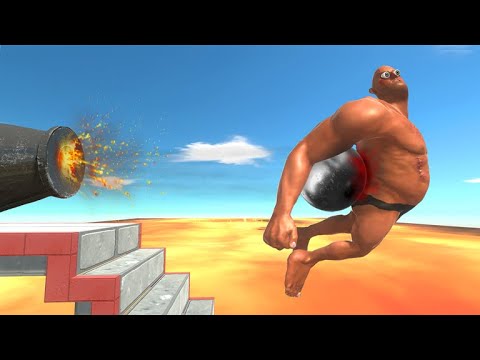 Cannon and Fireball Run Away - Animal Revolt Battle Simulator