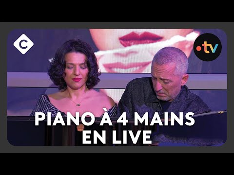 Gad Elmaleh et Khatia Buniatishvili au piano à 4 mains en live - C à Vous - 24/10/2024